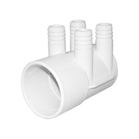 Waterway Manifold - 2" S x Dead End x (4) 3/4" Barb