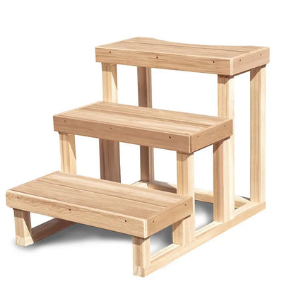 Knotty Cedar Steps - 3 Tier