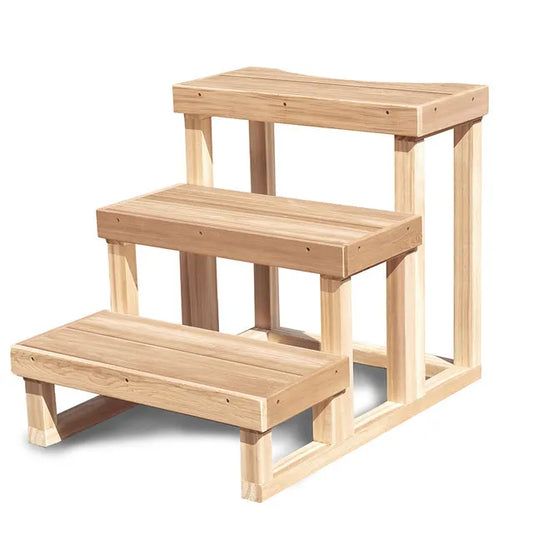 Knotty Cedar Steps - 3 Tier